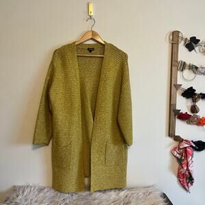 Torrid Drop Shoulder Open Front Knit  Cardigan - Yellow - Sz 3XL